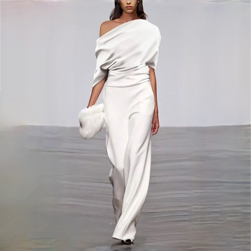 Damski Elegancki Kombinezon Letni bez Rękawów