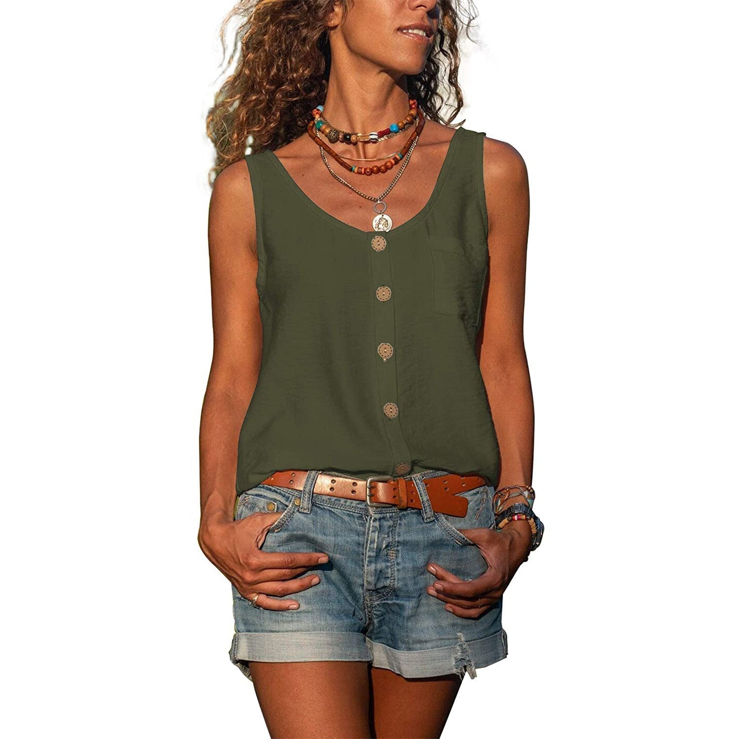Damska Elegancka Tank Top o Letnim Kroju