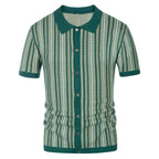 Bawełniane Polo z Kołnierzykiem Button‑Down i Wzorem Jodełki