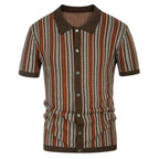 Bawełniane Polo z Kołnierzykiem Button‑Down i Wzorem Jodełki