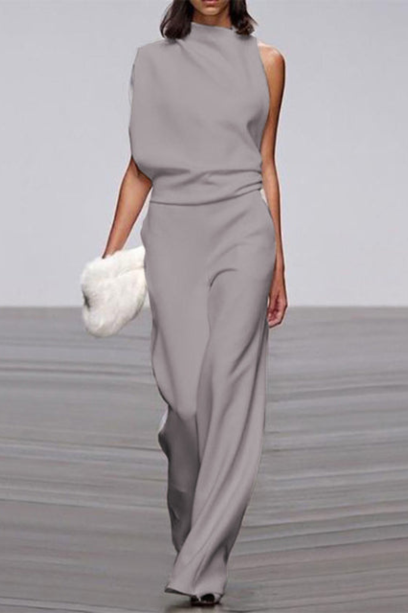 Elegancki Damski Letni Kombinezon o Zwiewnej Linii