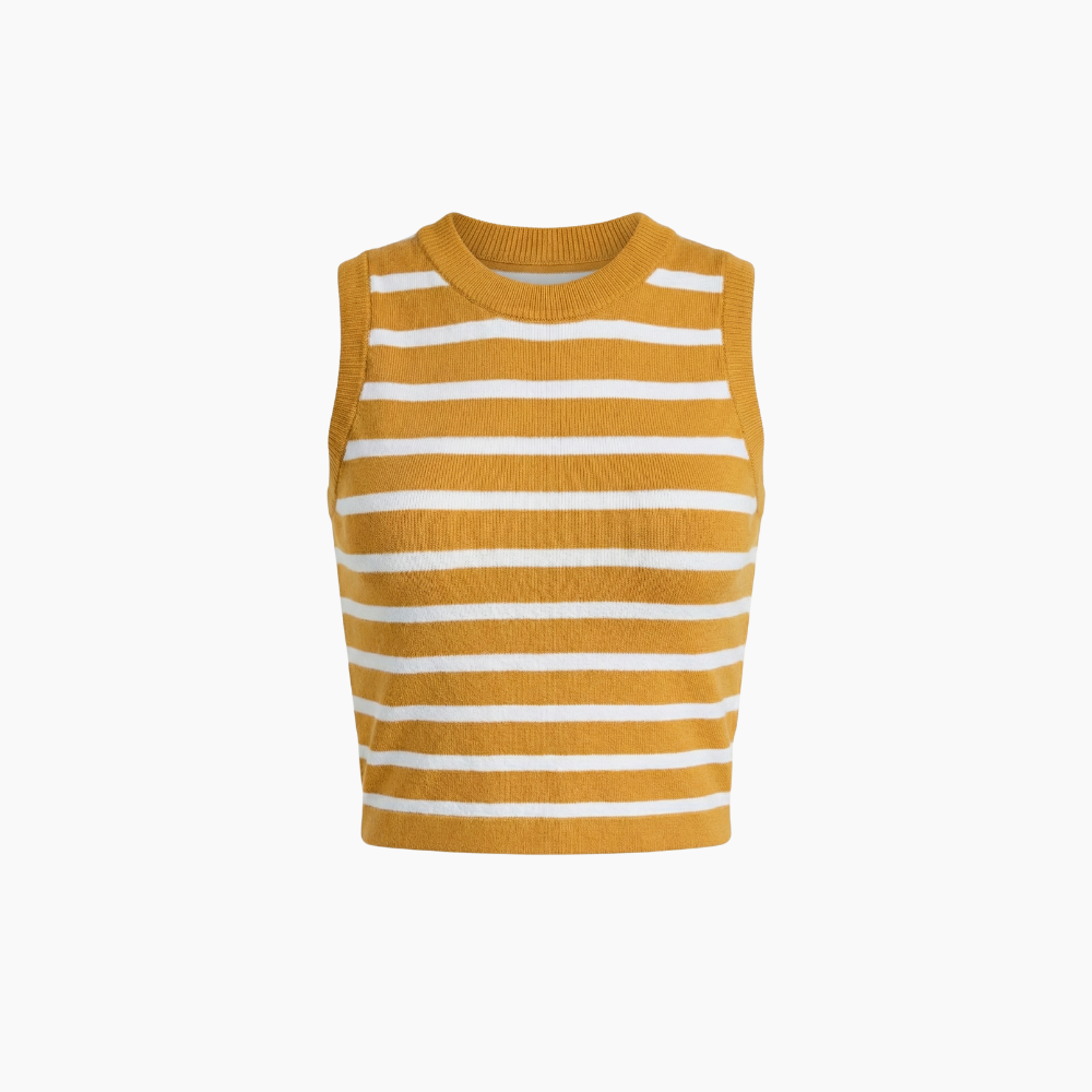 Damski Tank Top Z Marynistycznymi Paskami Do Letniego Stylu